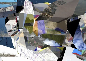 Abstrakt geometriskt landskap