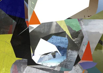 Geometrisk naturcollage