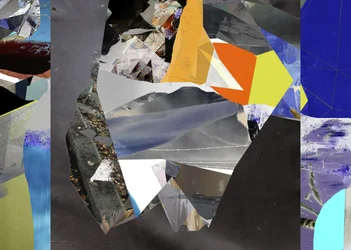 Färgstarkt abstrakt collage
