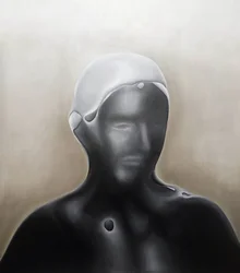 Abstrakt mörk figur