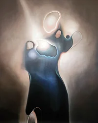 Eterisk blå figur