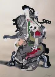 Expressiv abstrakt figur