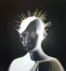 Surrealistiskt abstrakt porträtt
