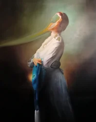 Lysande surrealistisk kvinna