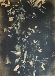 Botaniska blad i vintagestil
