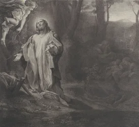 Kristus på Oljeberget, med en ängel uppe till vänster, 1783-1812.