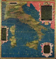 Karta över 1500-talets Italien, från 
