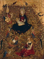 Rosenträdgårdens Madonna, cirka 1425, av Stefano da Verona (1374-1438)
