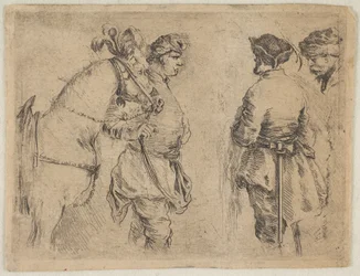 En påle som håller en häst vid tränsen, ca. 1662.