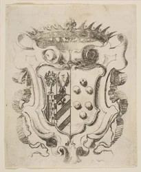 Arms of the Medici med Della Rovere, 1637.