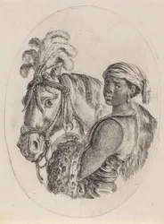 Svart stallpojke med en arabisk häst, 1649-1650