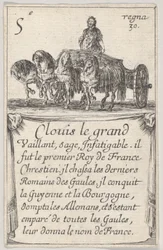 Clovis le grand Vaillant, vis... från Game of the Kings of France Jeu des Rois de F..., 1644.