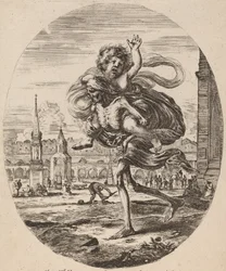 Död bär ett barn till vänster, troligen 1648.