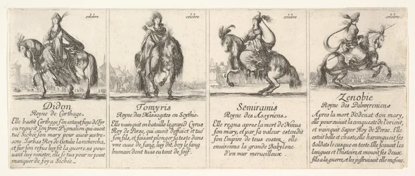 Dido, Tomyris, Semiramis och Zenobie, från 
