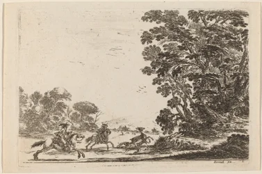 Skog med hjortjakt