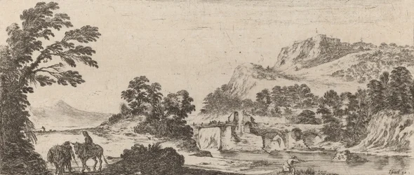 Landskap med bro, 1641.