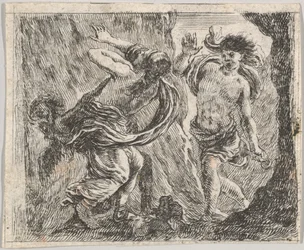 Orpheus och Eurydice, från Game of Mythology Jeu de la Mythologie, 1644.