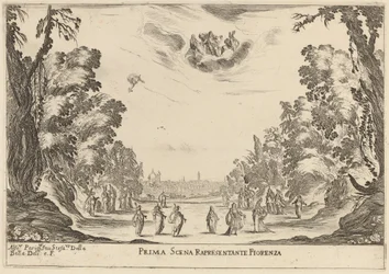 Första scenen Reprezentanta Florence, 1637.