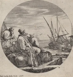 Havshamn med två turkiska köpmän, 1656.