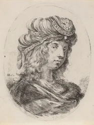 Sultanism i en bandad turban, vänd till höger, 16491650.