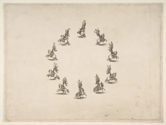 Tio kavaljerer bildar en cirkel, 1652.