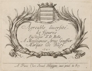 Titelsida för behaglig mångfald av figurer, 1642.