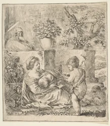 Jungfru och barn med St. Johannes Döparen och St. Elizabeth, ca. 1641.