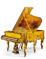 A Fine Giltwood and Vernis Martin Grand Piano, c.1898 (giltwood & vernis)