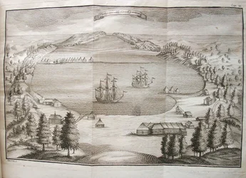 Utsikt över Petropavlovsks hamn, 1755