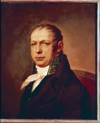 Porträtt av arkitekten Adrian (Andreyan) D. Zakharov (1761-1811). Målning av Stepan Semyonovich Chtchoukine (Shchukin) (1762-1828), olja på duk, före 1804. Rysk konst från 1700-talet. Ryska statens museum, Sankt Petersburg.