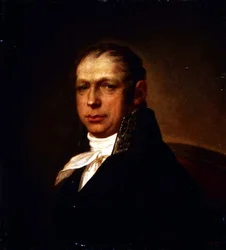 Porträtt av arkitekten Adrian Dmitrievich Zakharov (1761-1811) 1804 (olja på duk)