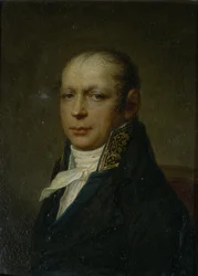 Porträtt av arkitekten Andreyan Adrian D. Zakharov 1761-1811, ca 1804