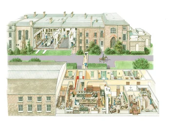 Petworth House, ca 1890-1914 (bläck och akvarell på papper)