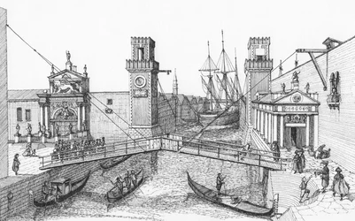 Ingången till Arsenale, Venedig