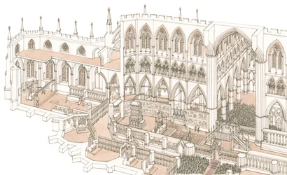 Koret i Westminster Abbey vid kung Henrik IV:s kröning 1399, 2023