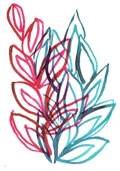 Bloom, 2016 (tusch på papper)