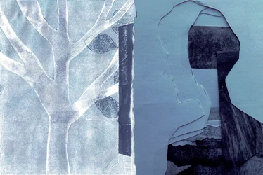 La Foret V, 2017 (monoprint  collage)