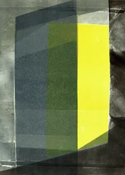 Oblique IV, 2020, monoprint på papper