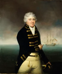 Porträtt av en kapten från Ostindiska kompaniet, ca 1800 (oljemålning)