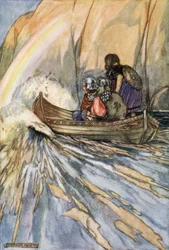 Bär oss snabbt, Mananans båt, till Hesperides trädgård