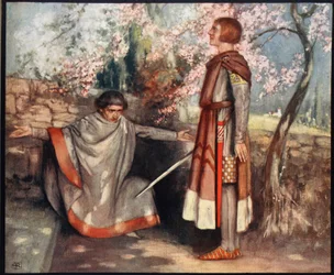 Sankt Giovanni Gualberto och mördaren, illustration ur 