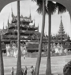 Pagan Kings tempel nära Aindow Yak Pagoda, Mandalay, Burma, 1908.
