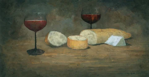 Rött vin och ost