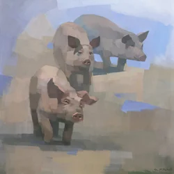 Tre nyfikna grisar