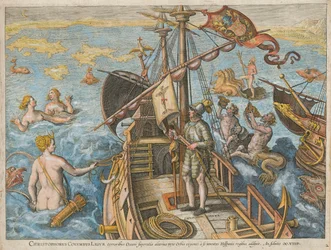 Christopher Columbus Discovery of America, 1591.