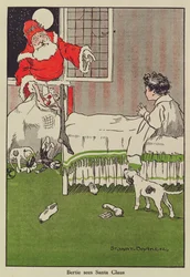Bertie ser jultomten, bokillustration