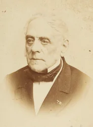 Daniel François Esprit Auber - Porträtt av kompositören Daniel-Francois-Esprit Auber (1782-1871), av Fotostudio Reutlinger, Paris. Albumin foto. Privat samling