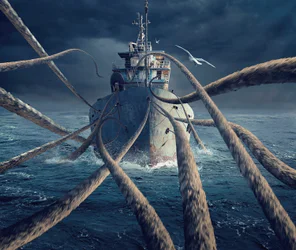 Krakens angrepp på skeppet