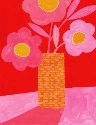 Vask i starkt rosa