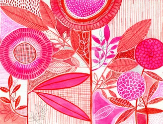 Färgglad abstrakt blomsterkonst